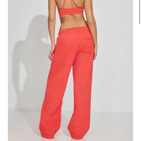 NWT Garage UltraFleece Straight Leg Sweatpants Cayenne Coral Pink Orange XXS - Picture 2 of 4